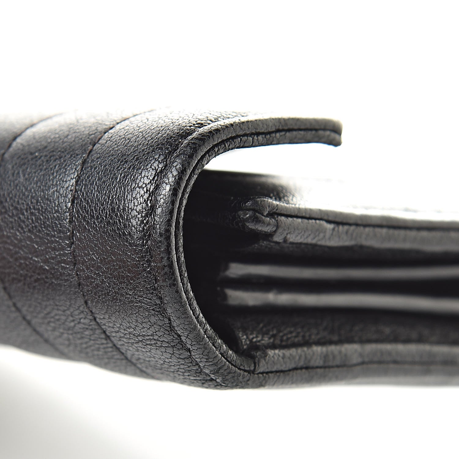 Saint Laurent Lambskin Mixed Matelasse Quilted Large Monogram Envelope Wallet Black 13 of 16