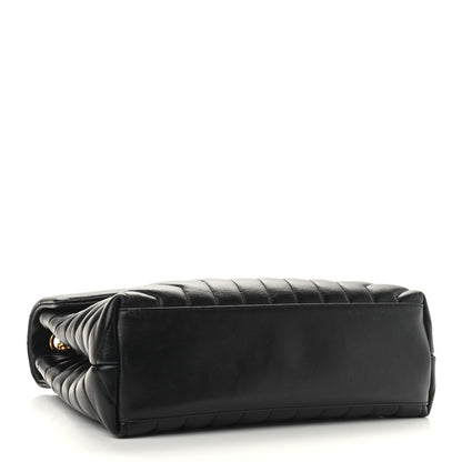 Saint Laurent Calfskin Y Quilted Monogram Medium Loulou Chain Satchel Black 4 of 9