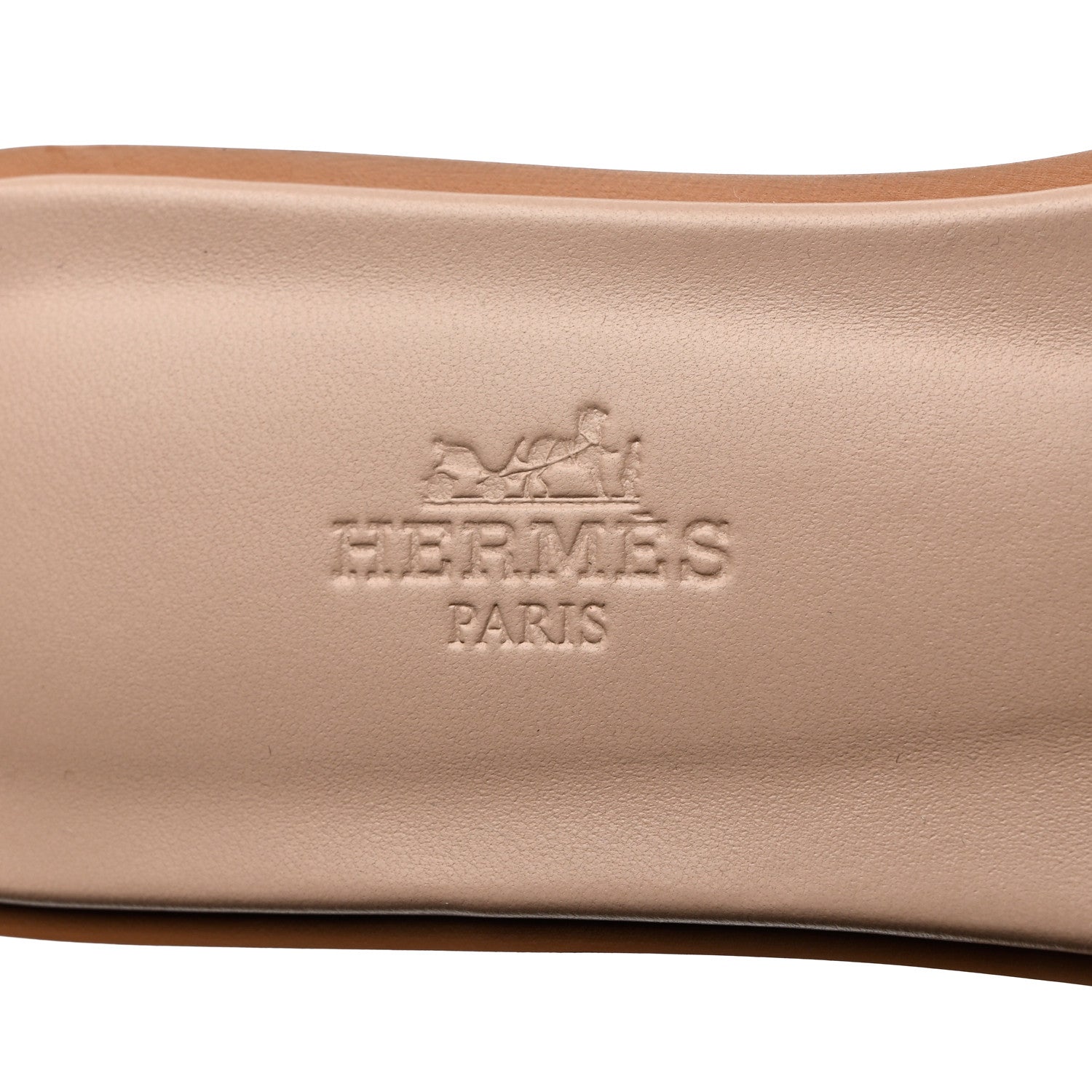 Hermes Box Calfskin Oran Sandals 37 Beige Nude 7 of 9