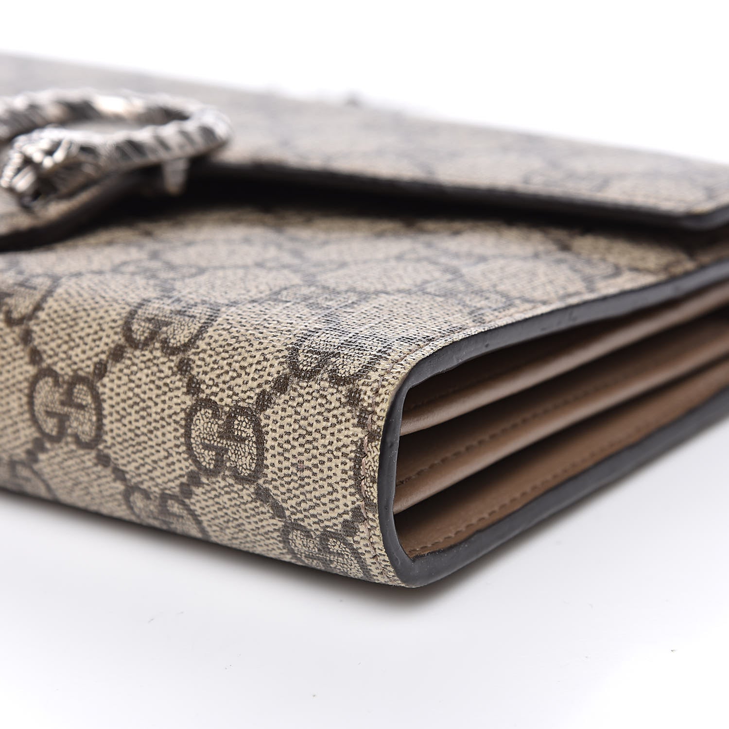 Gucci GG Supreme Monogram Mini Dionysus Chain Wallet Beige Taupe 9 of 14