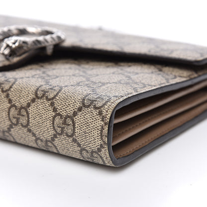 Gucci GG Supreme Monogram Mini Dionysus Chain Wallet Beige Taupe 9 of 14