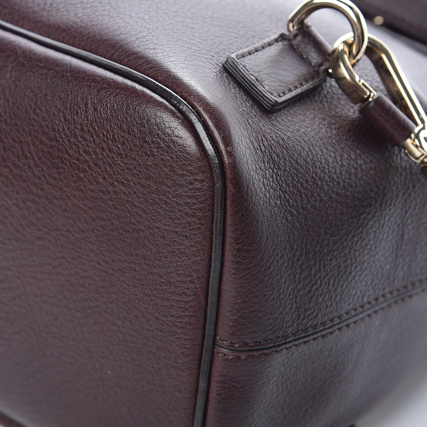 Suede Calfskin Small Faye Backpack Carbon Brown