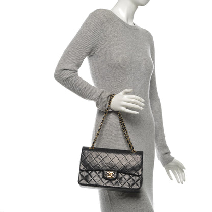 Chanel Lambskin Quilted Medium Double Flap Black 2 of 12