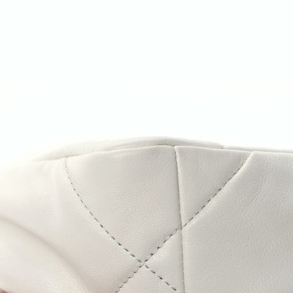 Chanel Goatskin Quilted Medium 19 Flap White 16 of 17