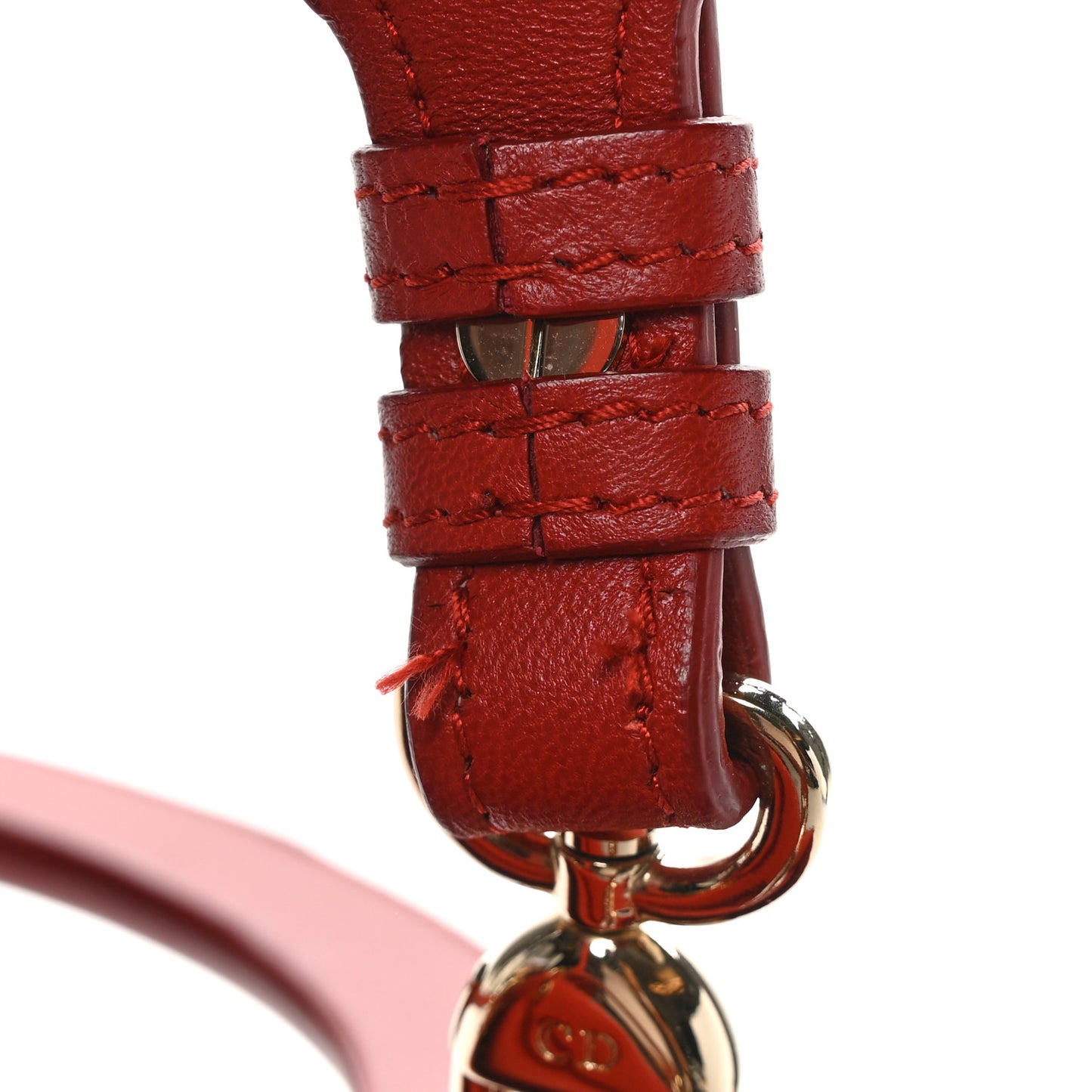Lambskin Cannage Small Lucky Badges My Lady Dior Red