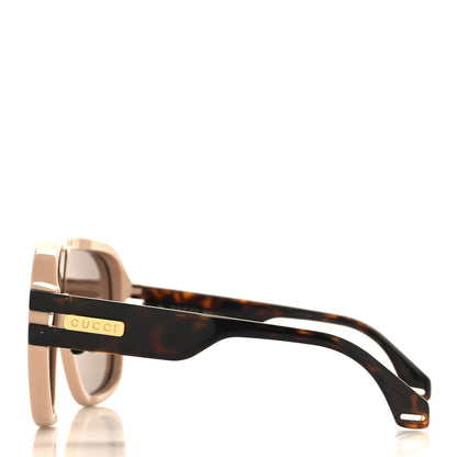 Gucci Acetate Aviator Sunglasses GG0663S Havana 3 of 7