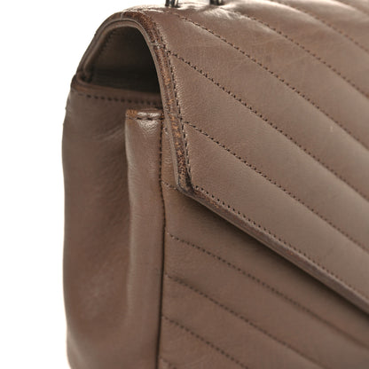 Saint Laurent Sheepskin Matelasse Chevron Monogram Medium College Bag Fard 13 of 20