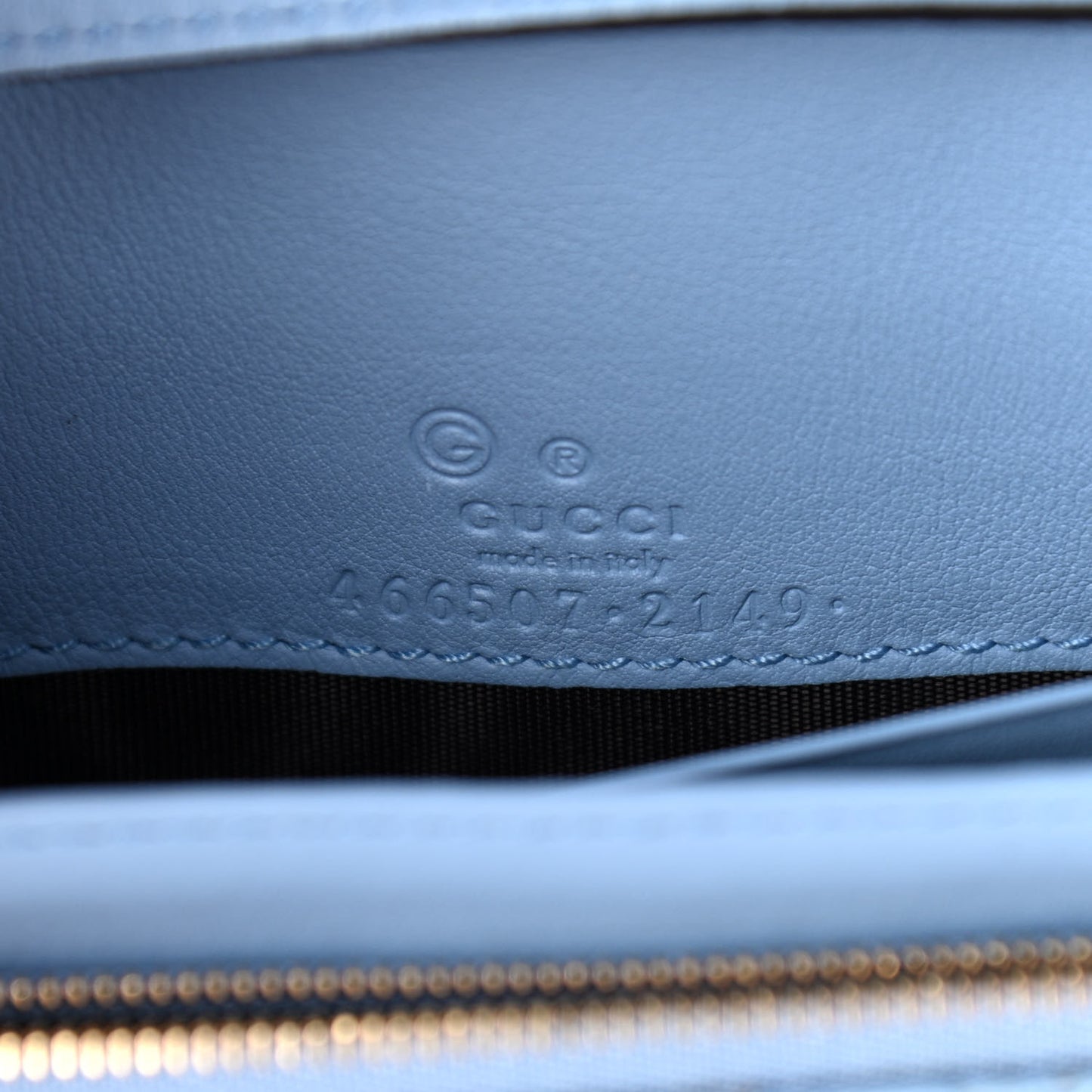 Microguccissima Crossbody Wallet Mineral Blue