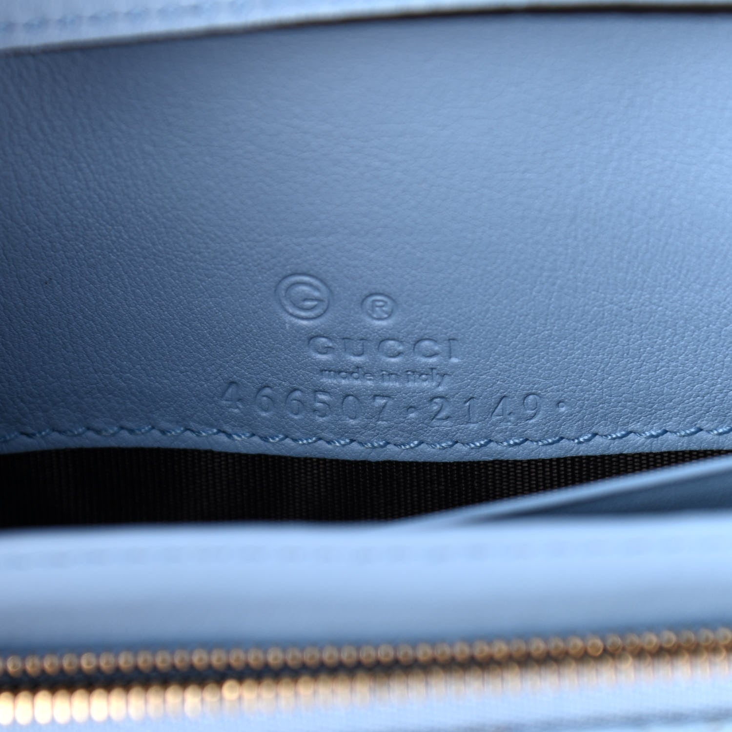Gucci Microguccissima Crossbody Wallet Mineral Blue 6 of 14