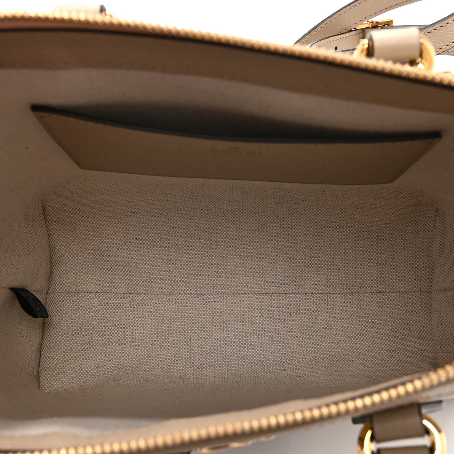 GG Supreme Monogram Textured Dollar Calfskin Web Small Ophidia Tote Bag Beige Mystic White Oatmeal