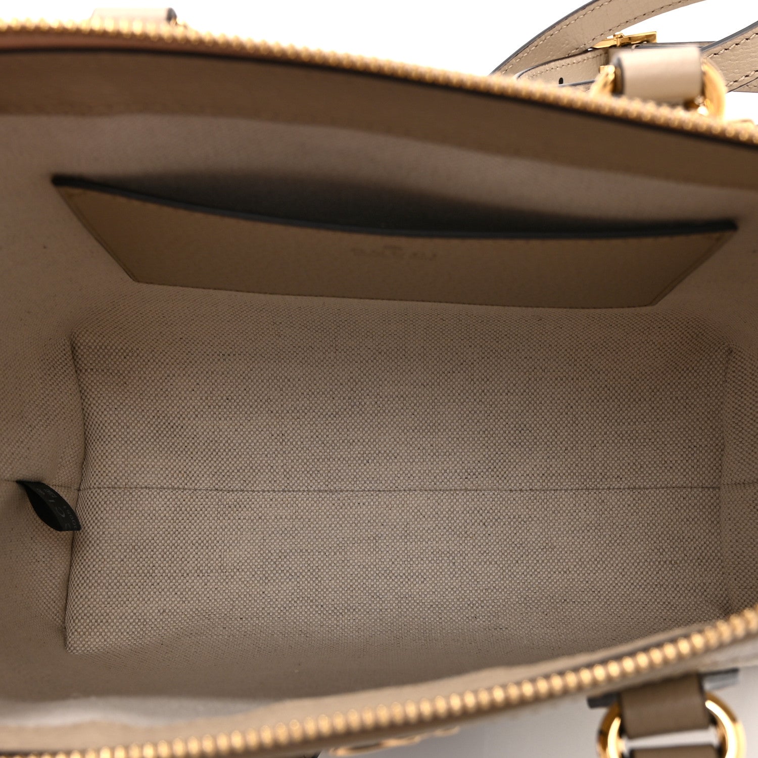 Gucci GG Supreme Monogram Textured Dollar Calfskin Web Small Ophidia Tote Bag Beige Mystic White Oatmeal 5 of 11