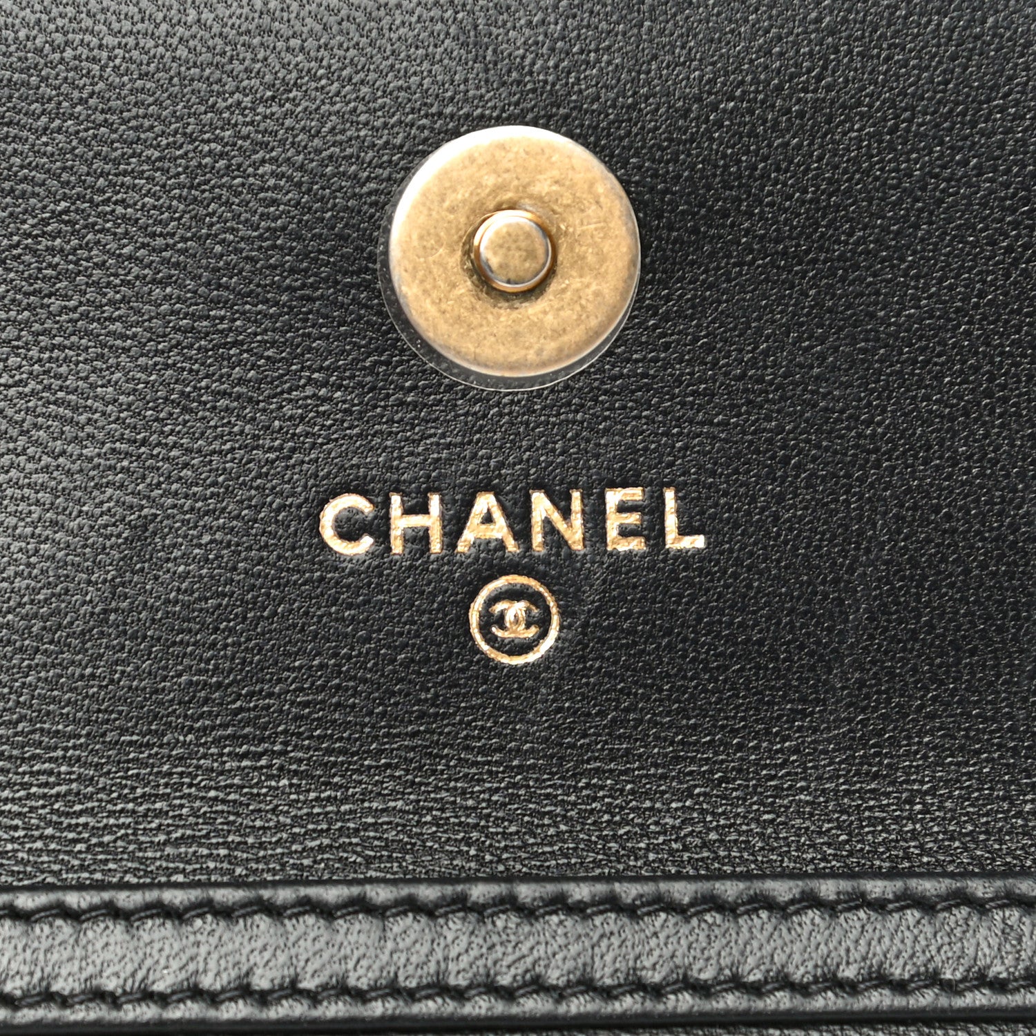 Chanel Lambskin Quilted Pearl Crush Clutch With Chain Black 6 of 12