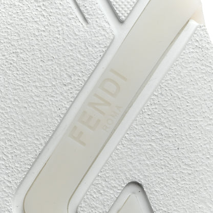 Fendi Fabric Calfskin Rubber Transparent Mens Fendi Flow Low Top Sneakers 9 Grigio Ultra White 9 of 10