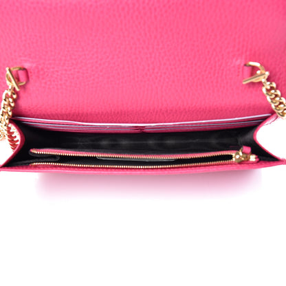 Gucci Dollar Calfskin Mini GG Marmont Chain Wallet Box Pink 7 of 10