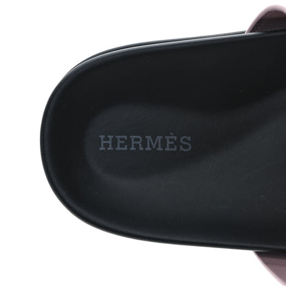 Hermes Calfskin Womens Chypre Sandals 38 Rose Porcelaine 7 of 10