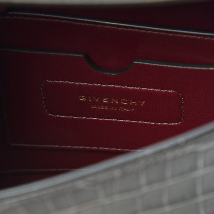 Givenchy Calfskin Crocodile Embossed Medium Eden Storm Grey 8 of 8