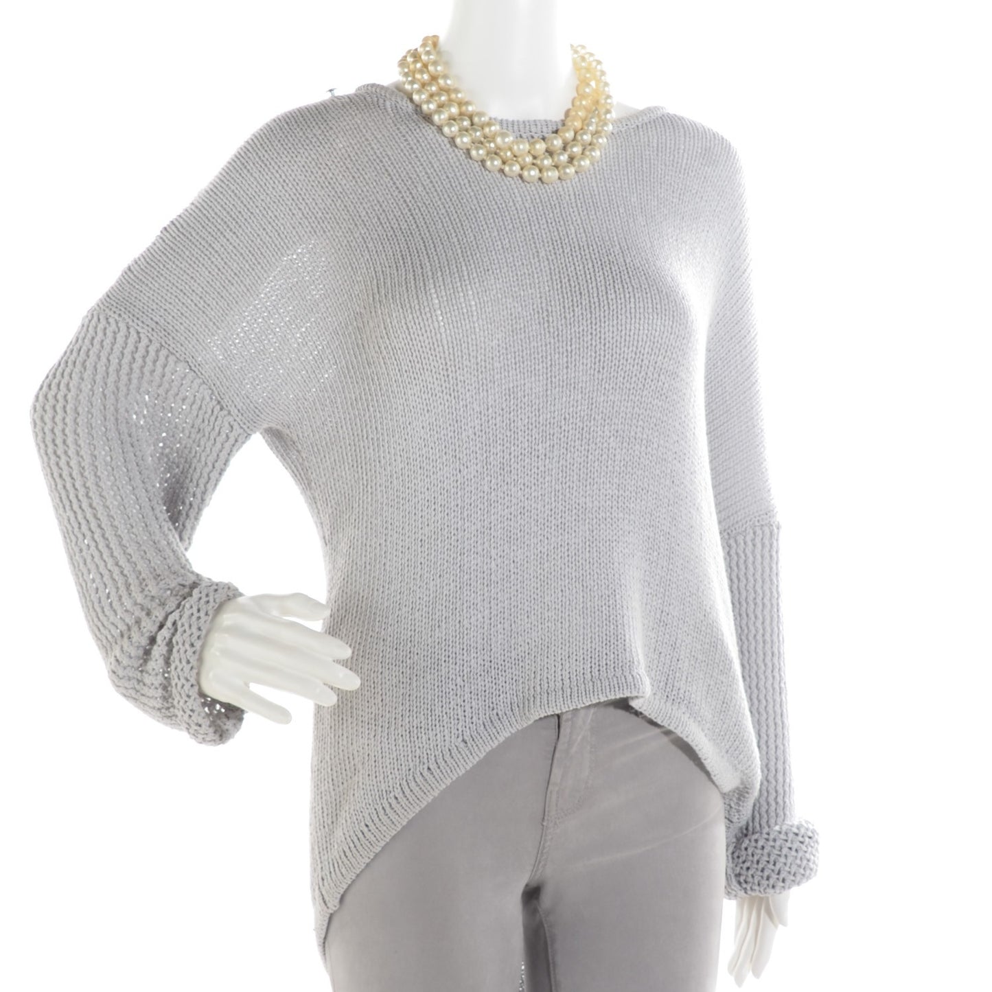 Pearl Triple Strand CC Short Necklace Gold