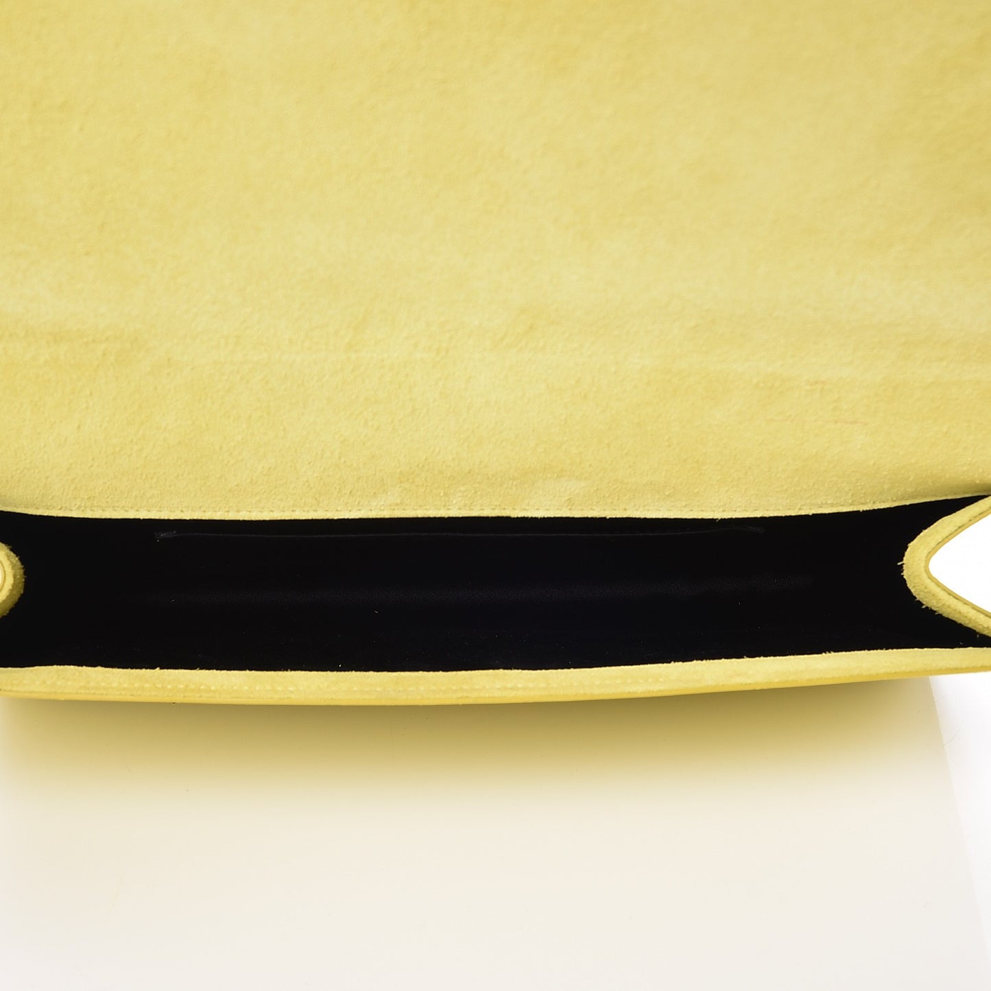 Patent Calfskin Monogram Large Belle De Jour Clutch Yellow