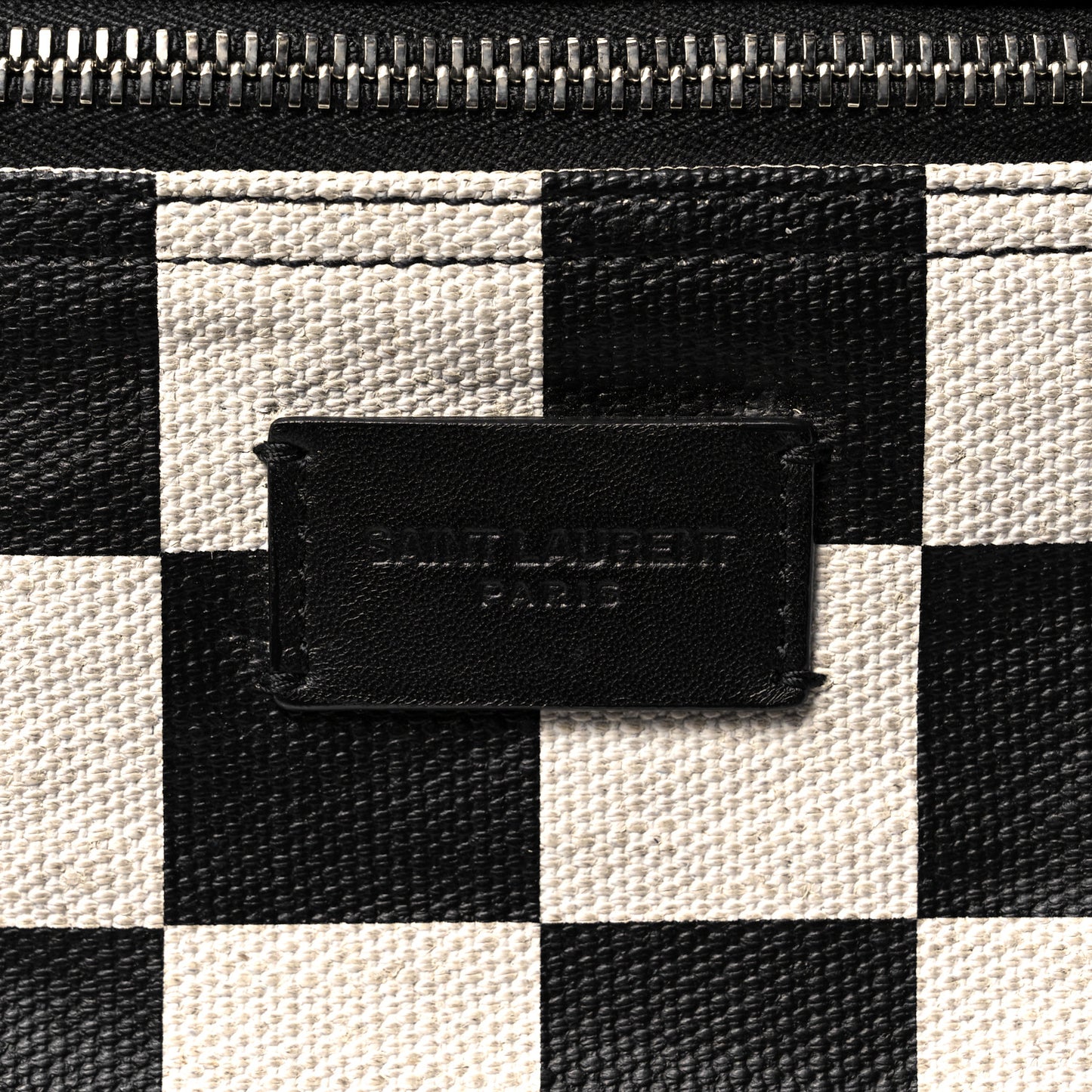 Calfskin Checked Print Nuxx Backpack Black White