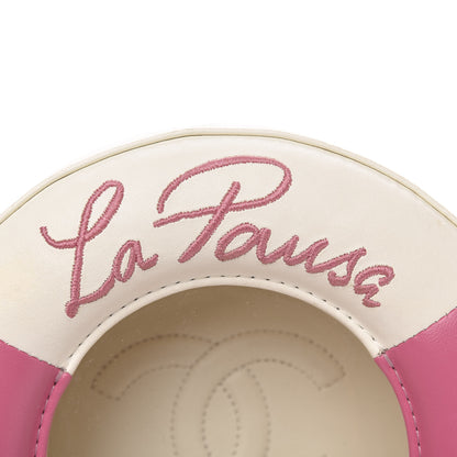 Chanel Lambskin Coco Lifesaver Round Bag Pink White 11 of 13