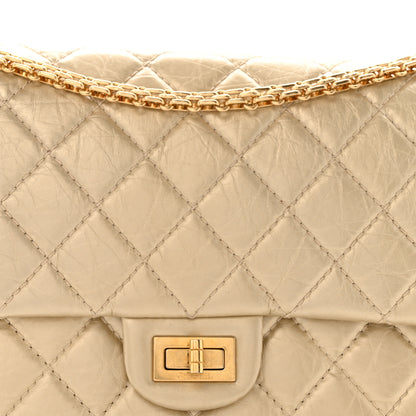 Chanel Metallic Aged Calfskin Quilted 2.55 Reissue 226 Flap Pale Gold 8 of 14