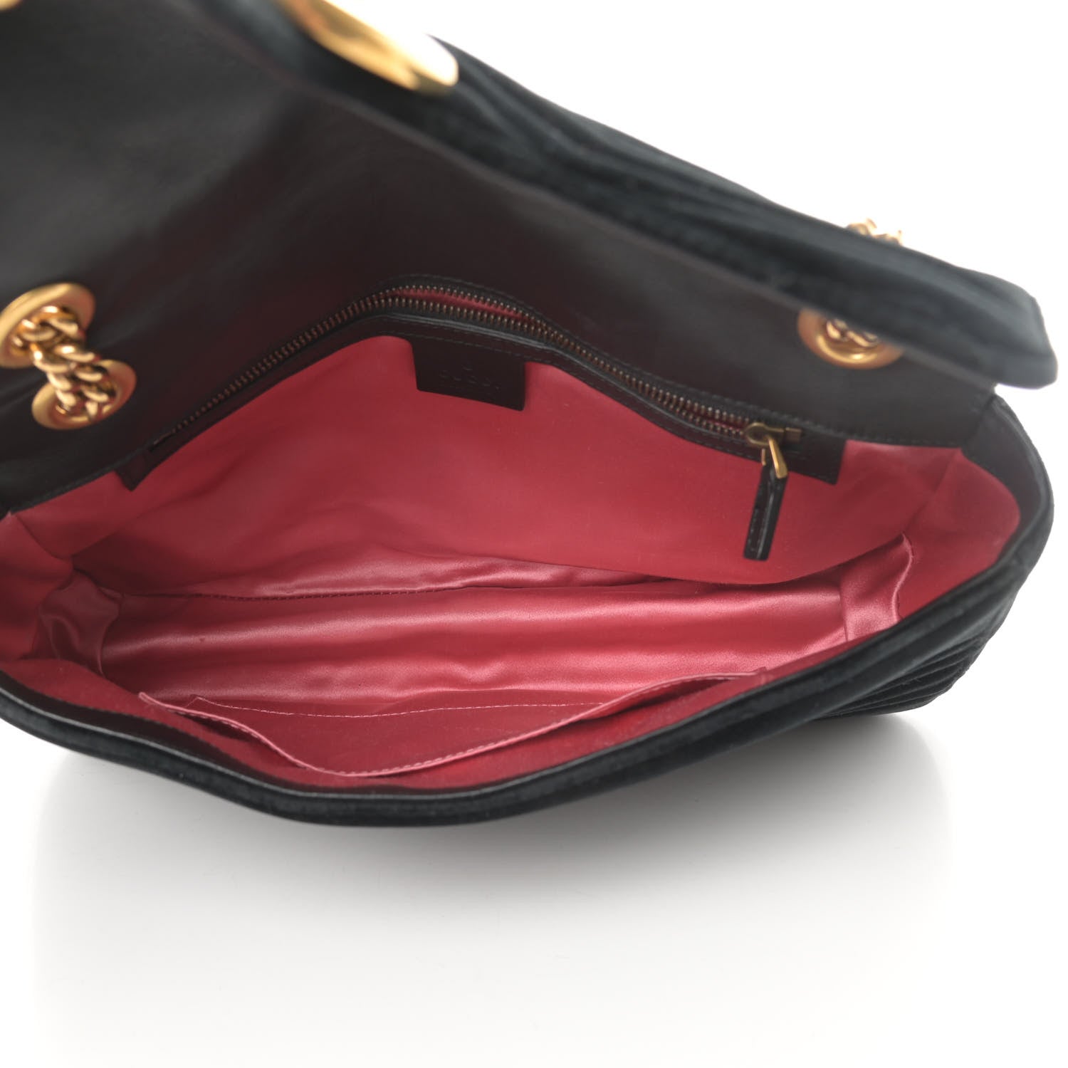 Gucci Velvet Matelasse Medium GG Marmont Shoulder Bag Black 5 of 16