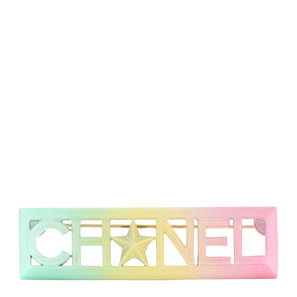 Chanel Metal Rainbow Star Logo Brooch Multicolor 1 of 6