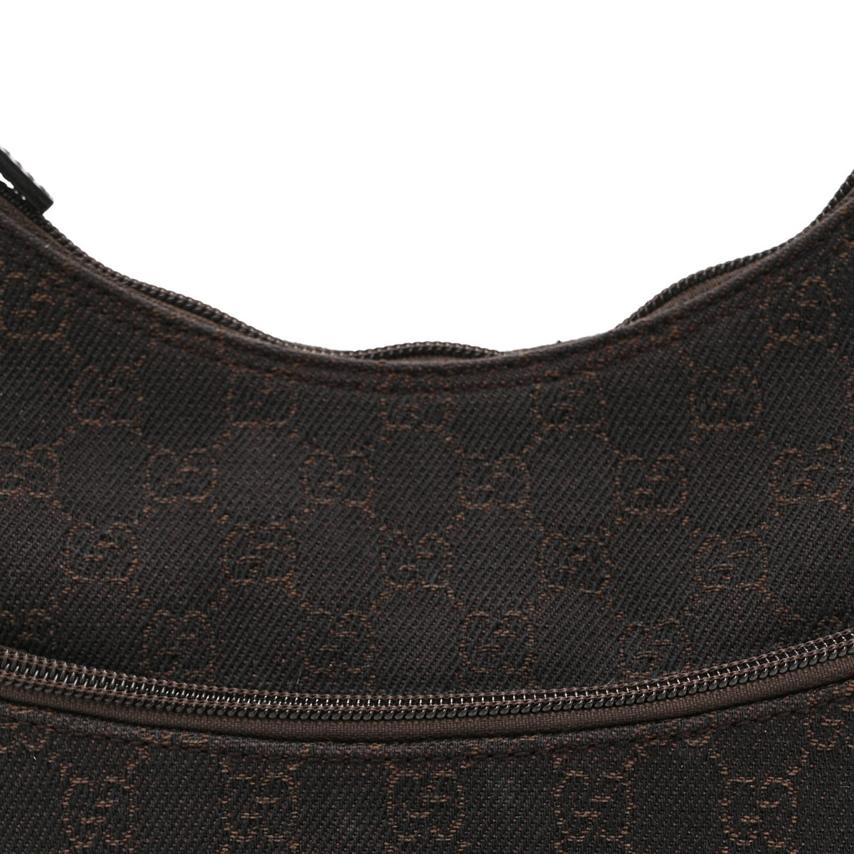 Denim Monogram Small Hobo Dark Brown