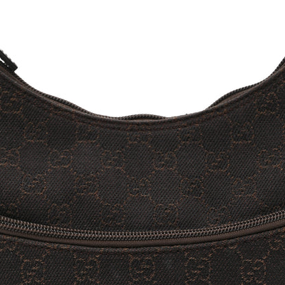 Gucci Denim Monogram Small Hobo Dark Brown 9 of 11