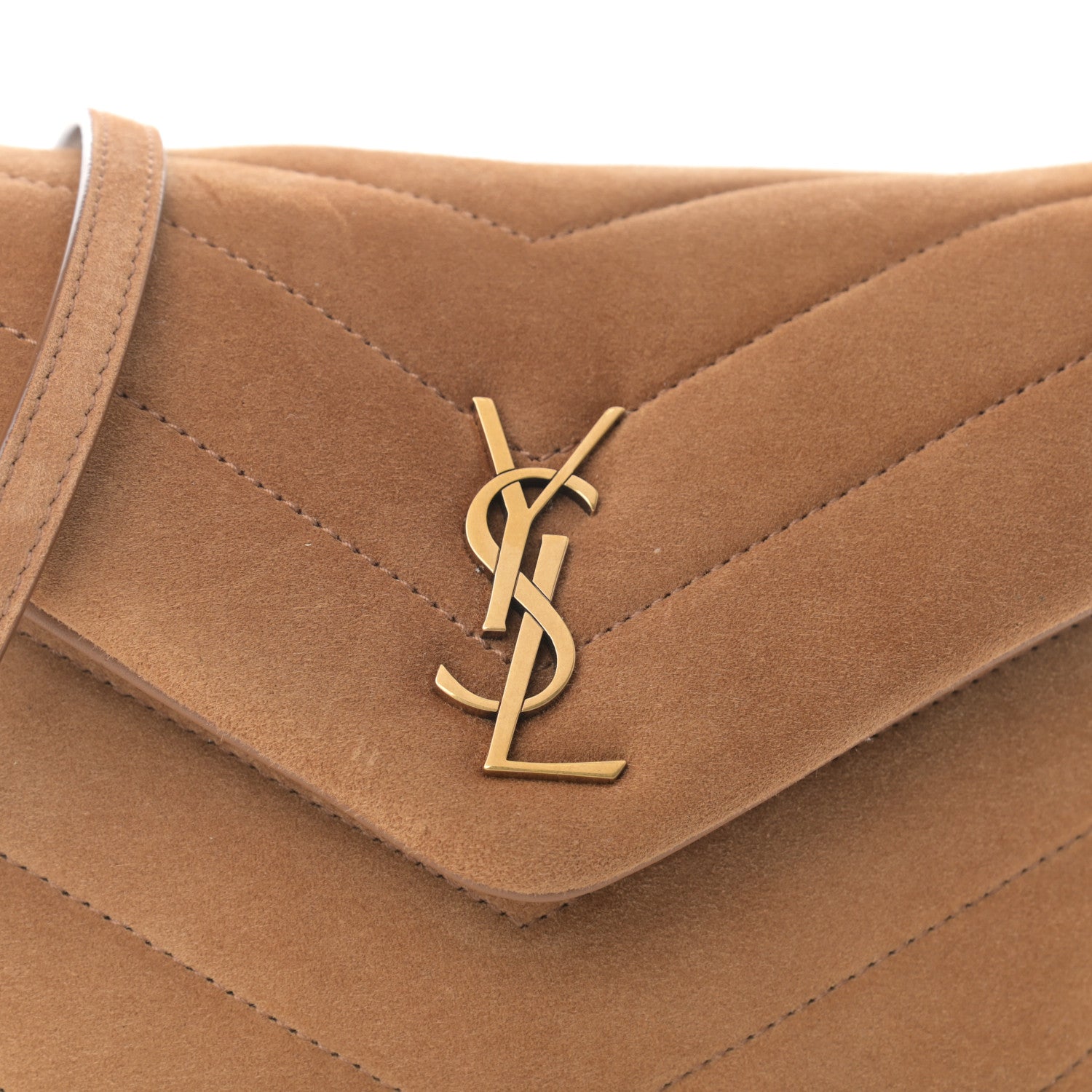 Saint Laurent Suede Toy Loulou Shoulder Bag Cinnamon 9 of 12
