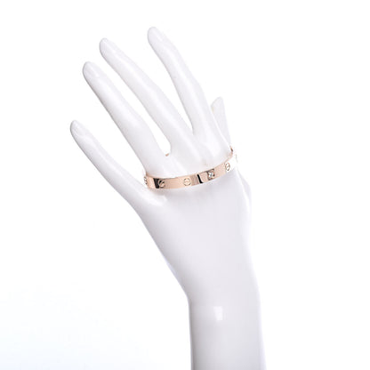 Cartier 18K Pink Gold 4 Diamond LOVE Bracelet 17 2 of 6