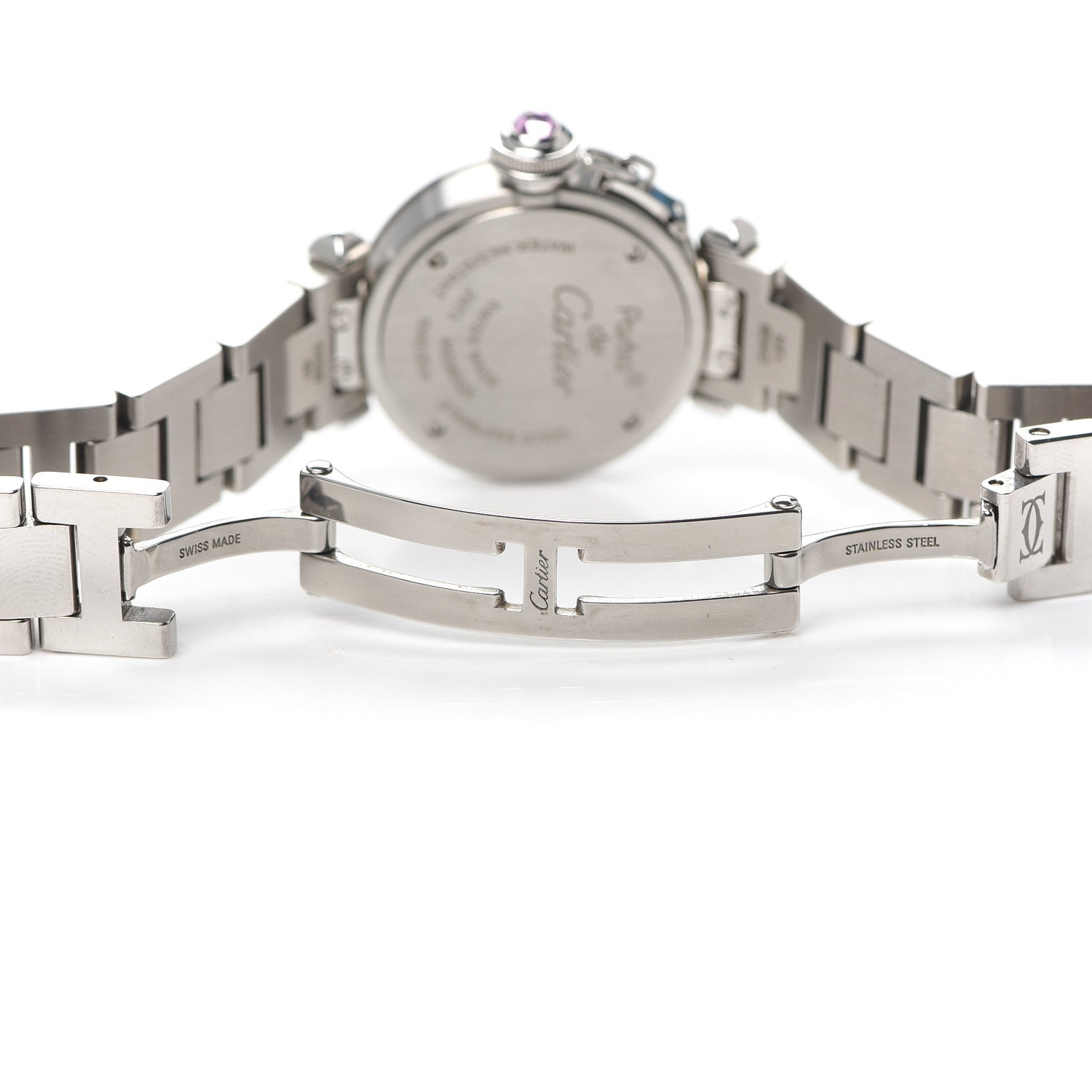 Cartier Stainless Steel 27mm Miss Pasha Quartz Watch Pink 5 of 6