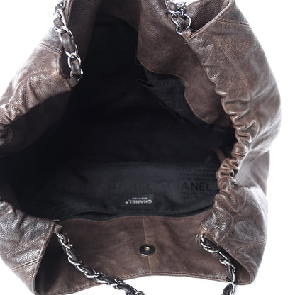Chanel Distressed Caviar XL Coco Cabas Brown 5 of 14