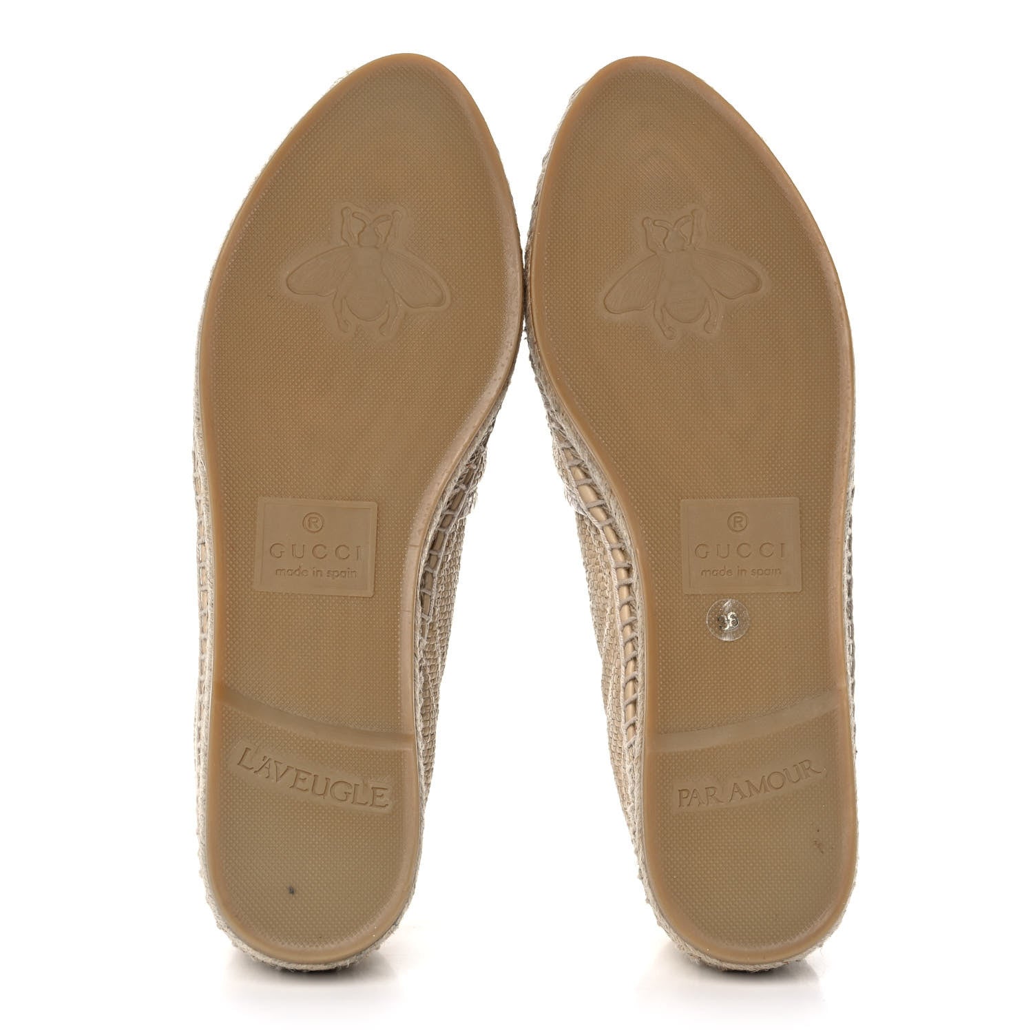 Gucci Straw Elaphe Matelasse GG Marmont Espadrilles 38 Natural Cream Brown 5 of 11
