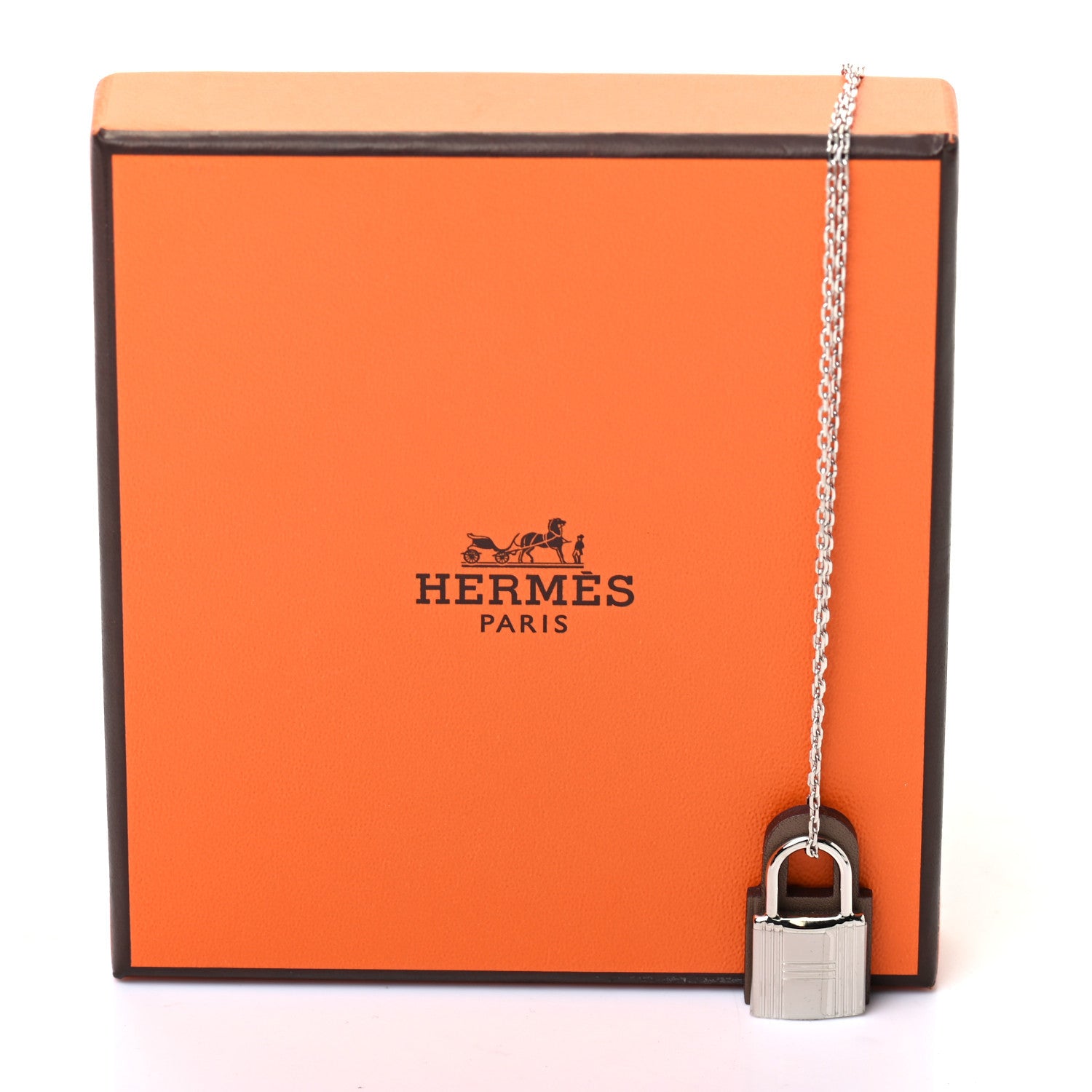 Hermes Swift O'Kelly Pendant Necklace Etain 5 of 5