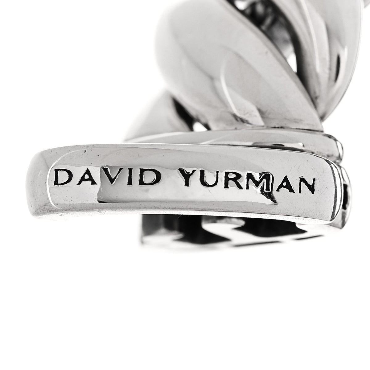 David Yurman Sterling Silver 20mm Sculpted Cable Link Bracelet 4 of 5