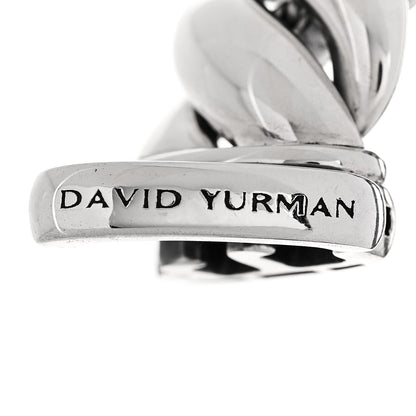 David Yurman Sterling Silver 20mm Sculpted Cable Link Bracelet 4 of 5