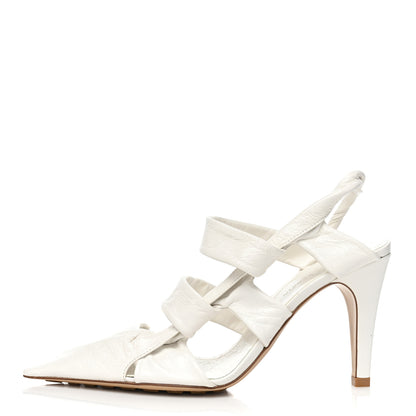 Bottega Veneta Shiny Nappa The Point Slingback 90mm Pumps 35 White 1 of 11
