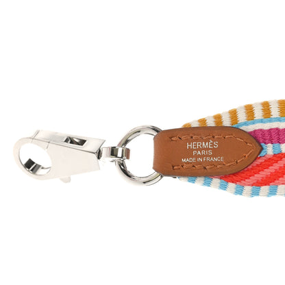 Hermes Toile Swift 25mm Sangle Cavale Shoulder Strap Magnolia Cappucine 3 of 4