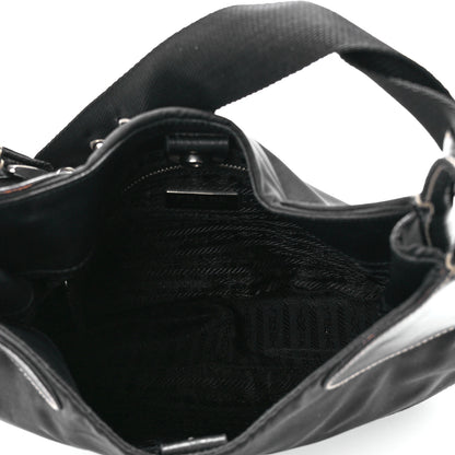 Prada Tessuto Light Nylon Shoulder Bag Black 5 of 12