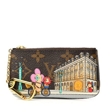 Louis Vuitton Monogram 2022 Christmas Animation Paris Key Pouch Pink 1 of 6
