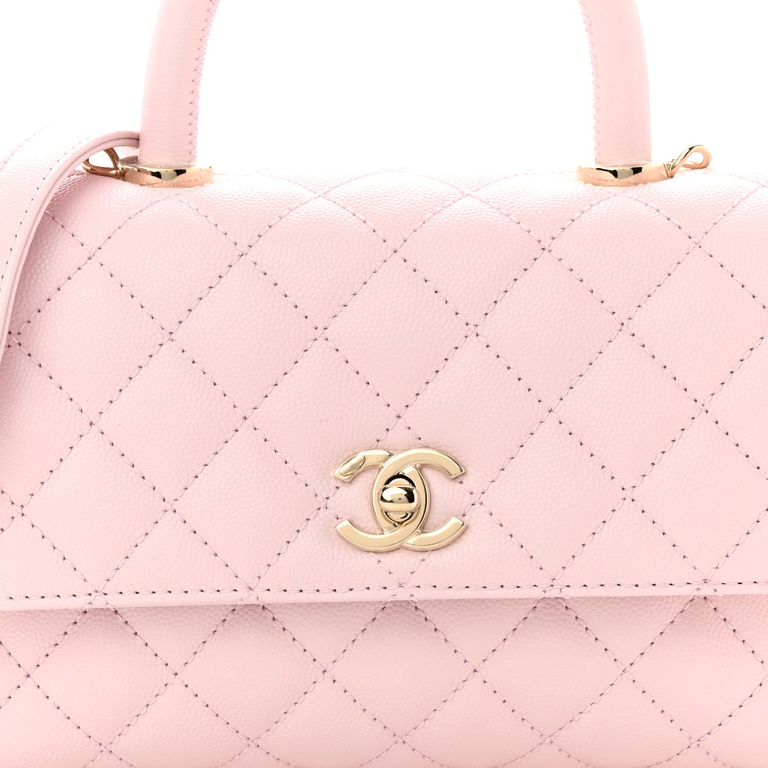 Chanel Caviar Quilted Mini Coco Handle Flap Light Pink 8 of 10