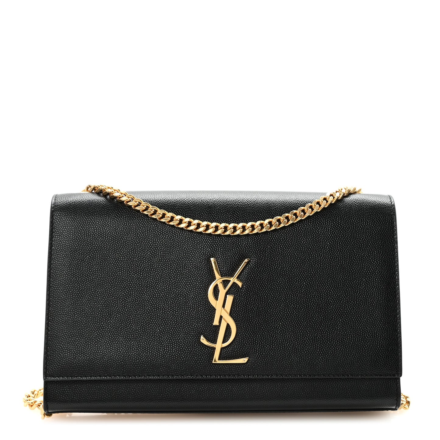 Grain De Poudre Medium Classic Monogram Kate Satchel Black