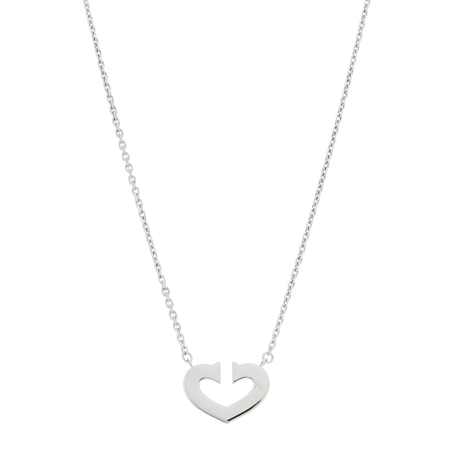 Cartier 18K White Gold Medium Hearts and Symbols Necklace 1 of 5