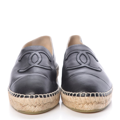 Chanel Lambskin CC Espadrilles 39 Black 2 of 9