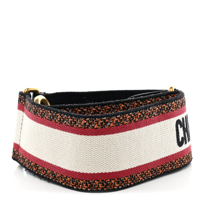 Christian Dior Canvas Embroidered Shoulder Strap Multicolor 2 of 5