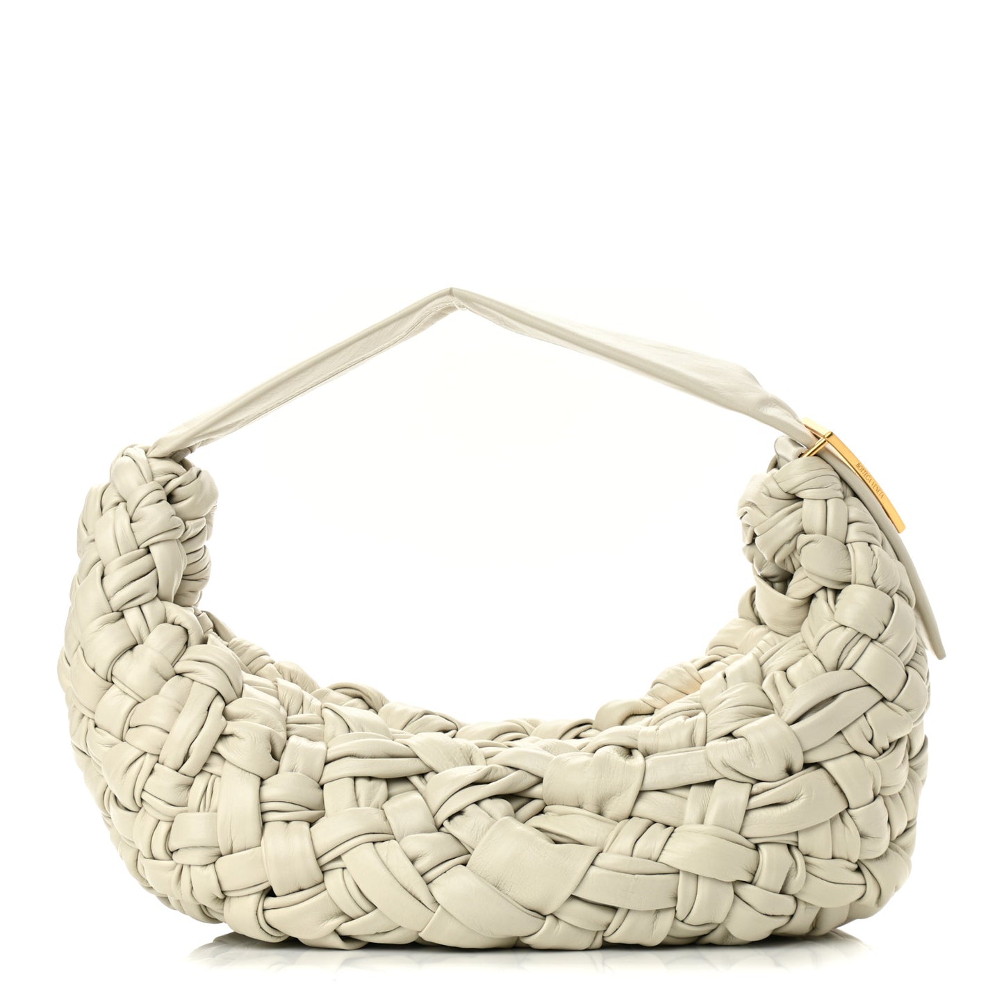 Paper Calfskin Intrecciato Banana Hobo Plaster