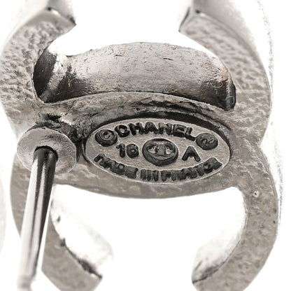 Chanel Ruthenium Crystal CC Stud Earrings 4 of 5