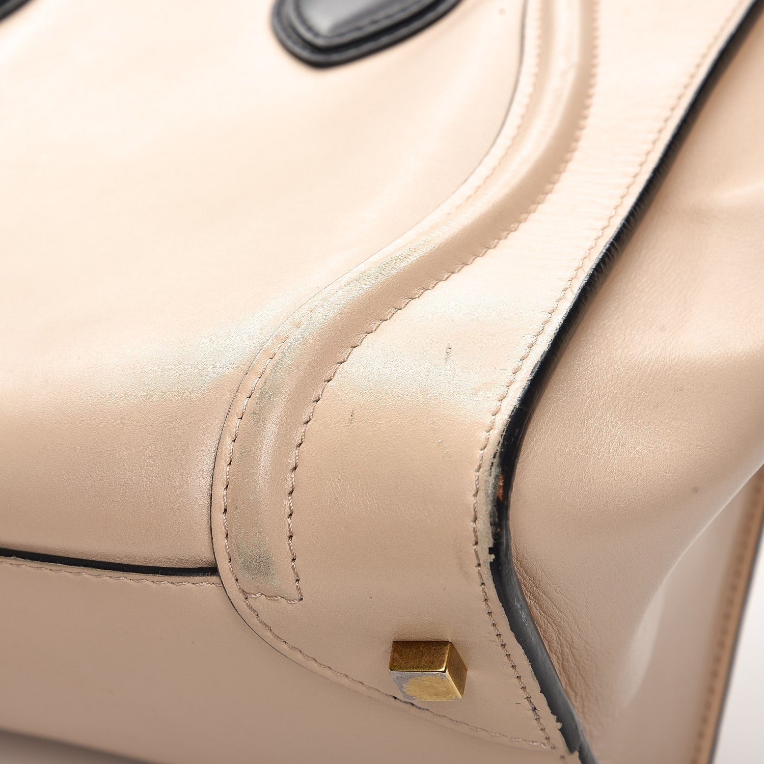 Celine Satin Calfskin Mini Bi-Color Luggage Powder Black 13 of 13