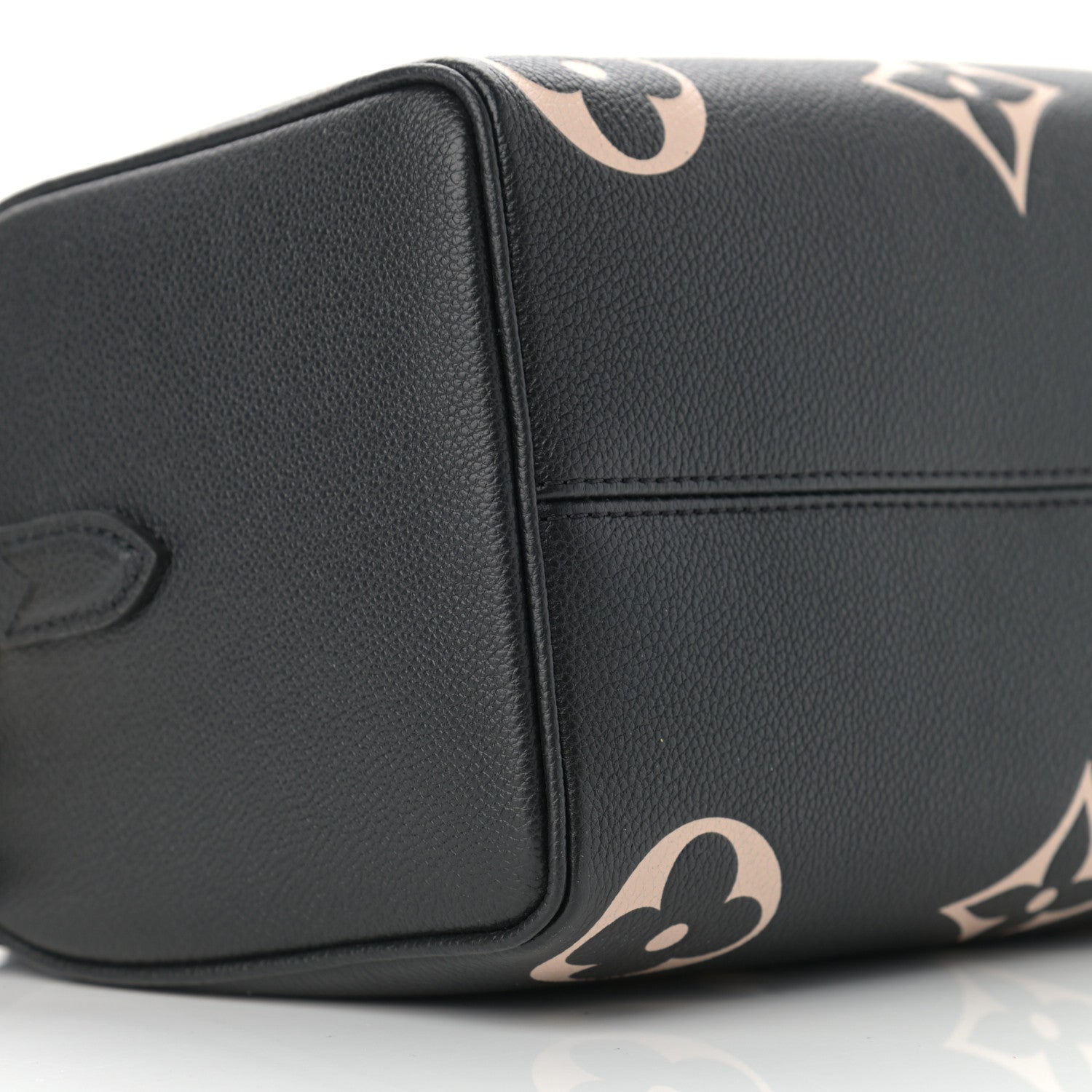 Louis Vuitton Empreinte Monogram Giant Speedy Bandouliere 25 Black Beige 7 of 8